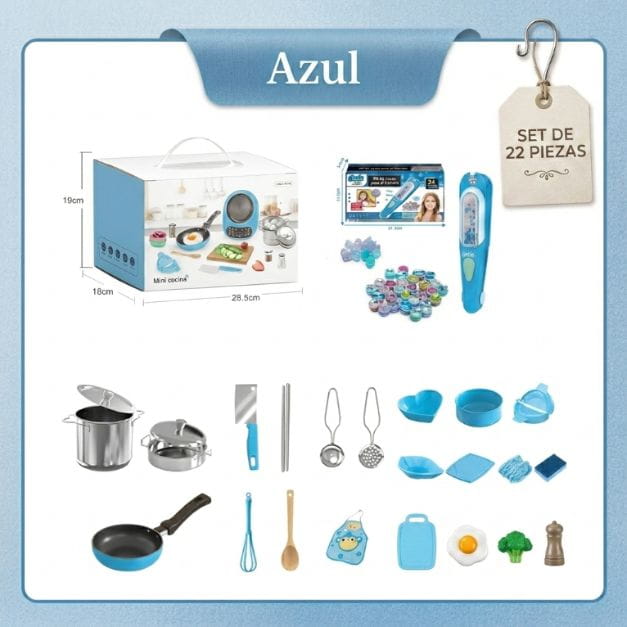 Mini Cocina Eléctrica para Niños – Set de 22 Piezas