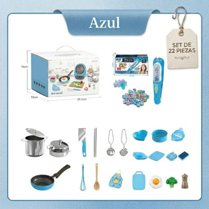 Mini Cocina Eléctrica para Niños – Set de 22 Piezas