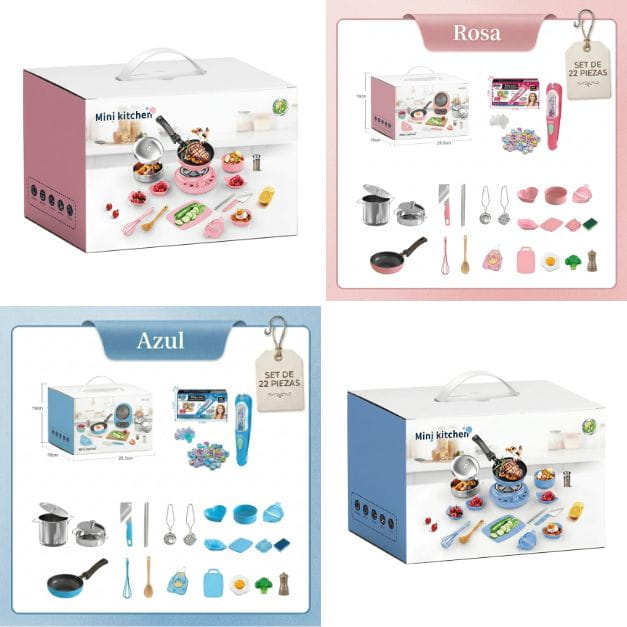 Mini Cocina Eléctrica para Niños – Set de 22 Piezas