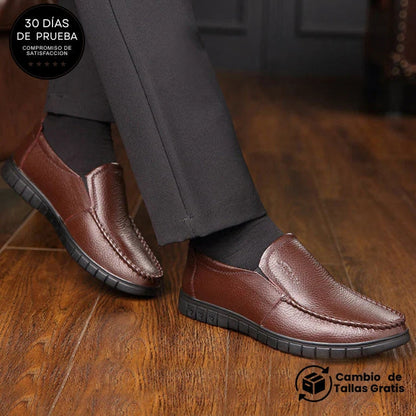 StepFlex Elegance – Zapato Ortopédico De Cuero Con Suela Blanda