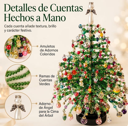 Kit de manualidades para hacer adornos navideños con cuentas para el árbol.