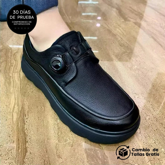 Mocasines cómodos de moda con hebilla automática