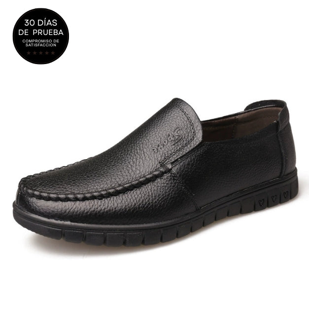 StepFlex Elegance – Zapato Ortopédico De Cuero Con Suela Blanda