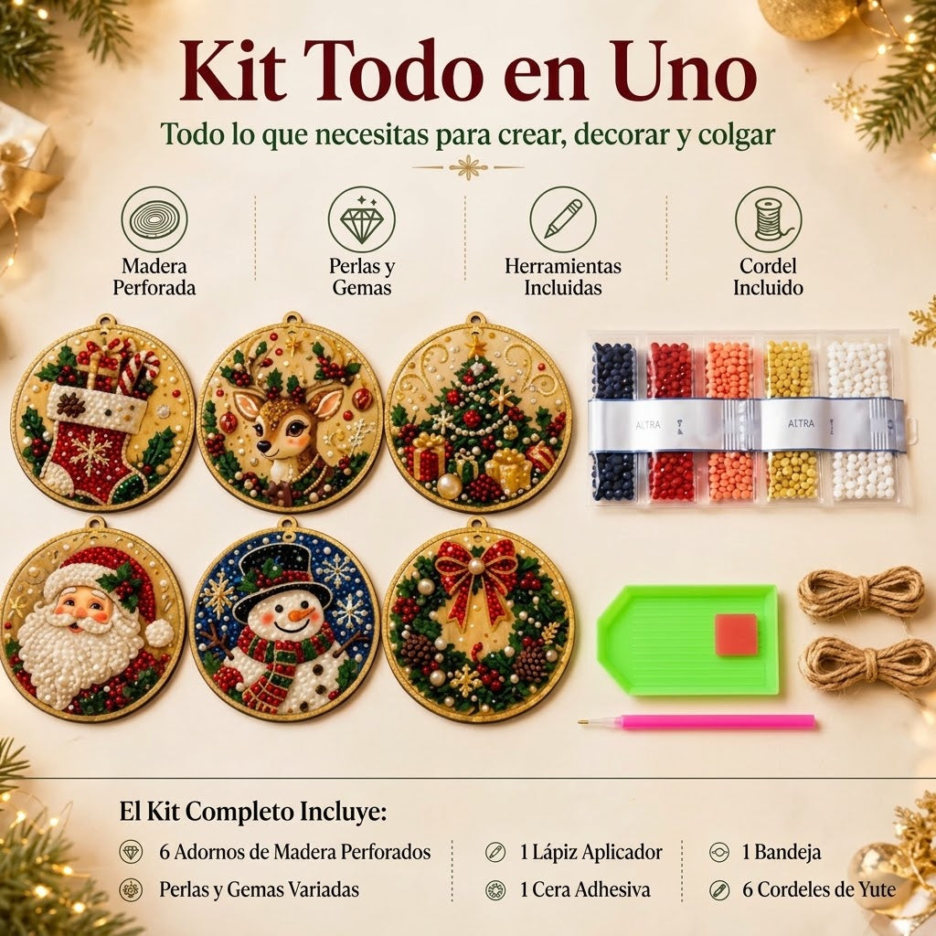 Kit de pintura de diamantes navideños