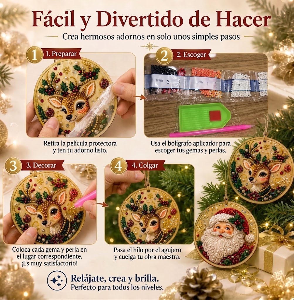 Kit de pintura de diamantes navideños