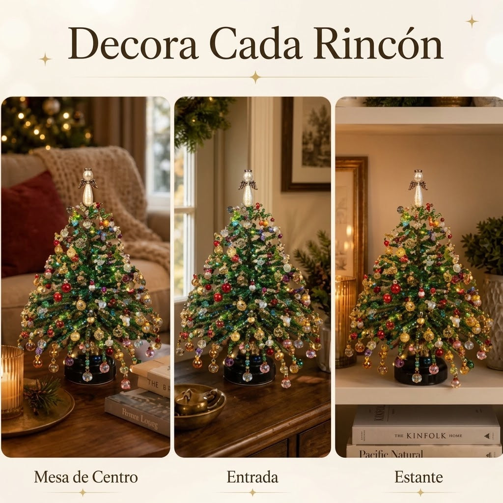 Kit de manualidades para hacer adornos navideños con cuentas para el árbol.