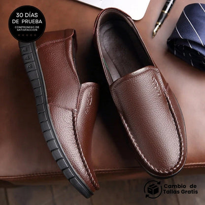 StepFlex Elegance – Zapato Ortopédico De Cuero Con Suela Blanda