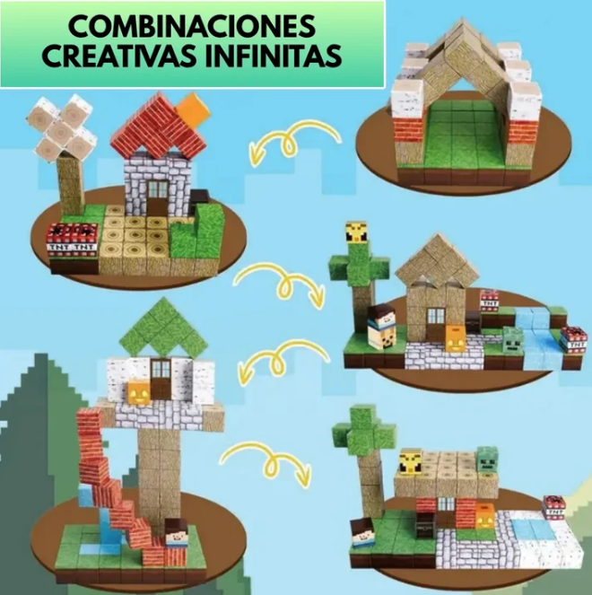 PixelMind™ Bloques de Píxeles Magnéticos