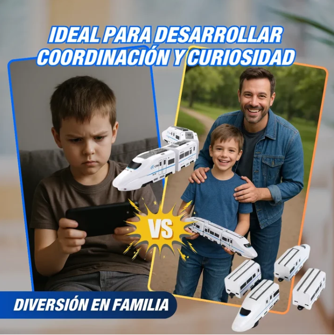 Tren Eléctrico Interactivo 4 Vagones