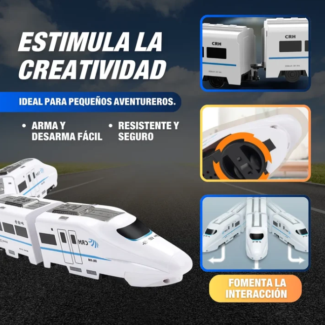 Tren Eléctrico Interactivo 4 Vagones