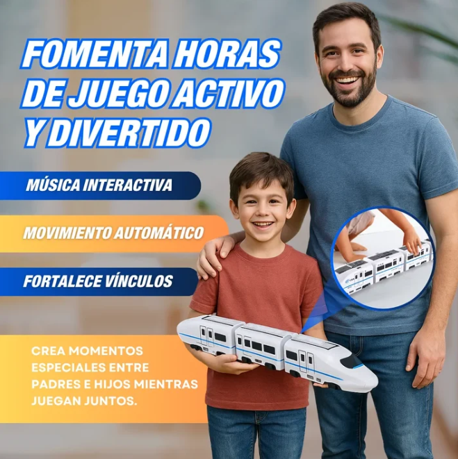 Tren Eléctrico Interactivo 4 Vagones
