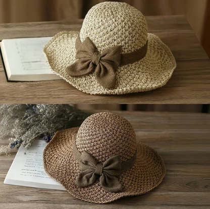 Sombrero de paja con lazo letro