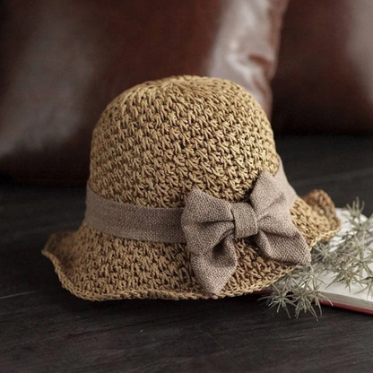 Sombrero de paja con lazo letro