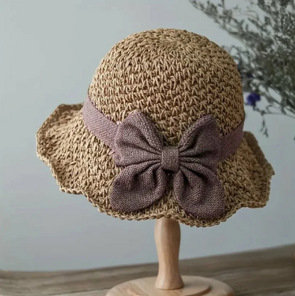 Sombrero de paja con lazo letro