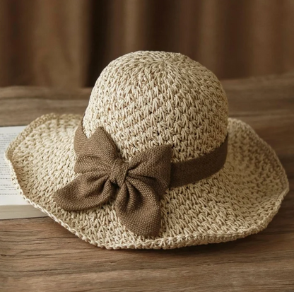 Sombrero de paja con lazo letro