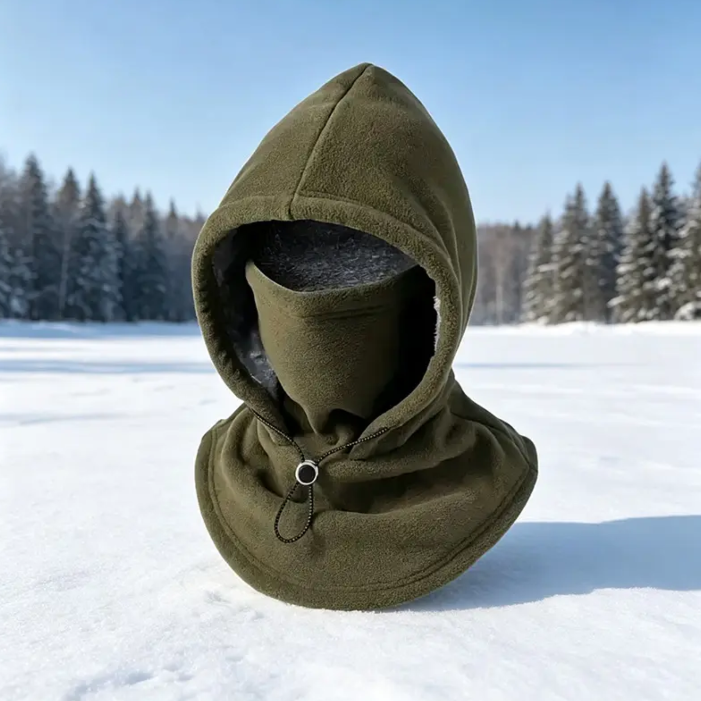 Gorro integrado de doble capa de forro polar
