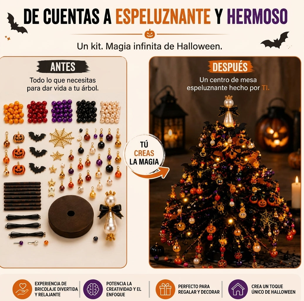 Kit de manualidades para hacer adornos navideños con cuentas para el árbol.