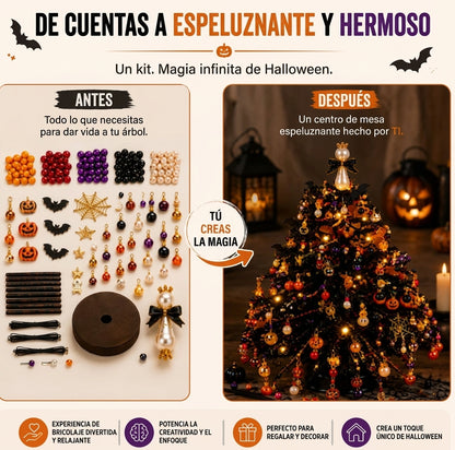 Kit de manualidades para hacer adornos navideños con cuentas para el árbol.