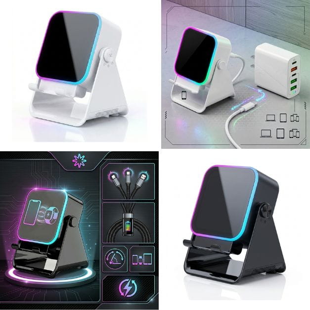 Base Inteligente para Altavoz 5 en 1 con Carga Rapida