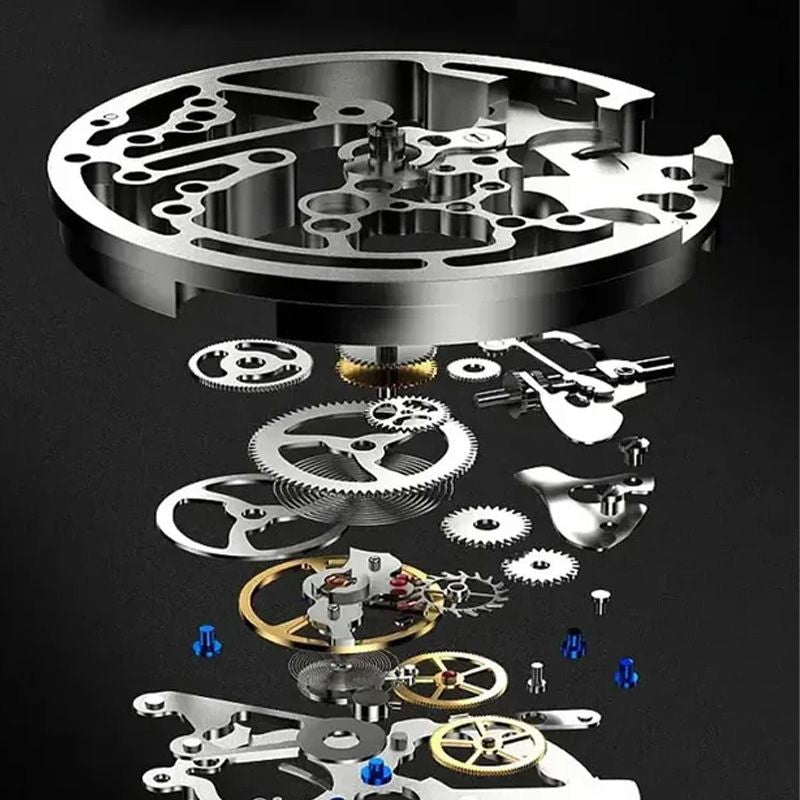 Reloj mecánico automático esqueleto sumergible para hombre