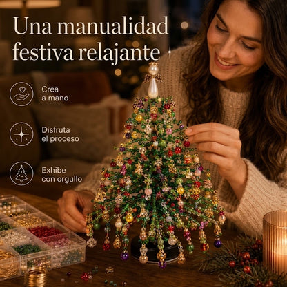 Kit de manualidades para hacer adornos navideños con cuentas para el árbol.