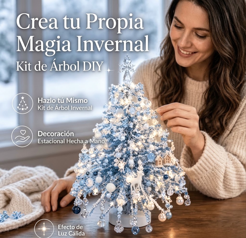 Kit de manualidades para hacer adornos navideños con cuentas para el árbol.