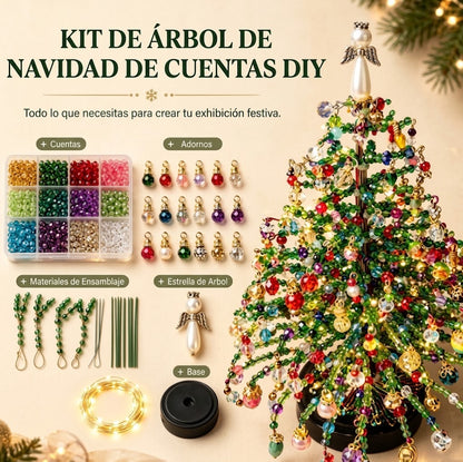 Kit de manualidades para hacer adornos navideños con cuentas para el árbol.