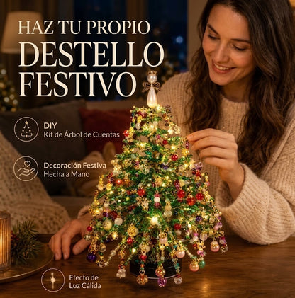 Kit de manualidades para hacer adornos navideños con cuentas para el árbol.