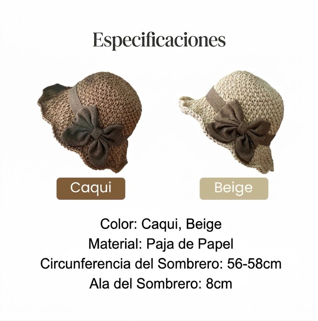 Sombrero de paja con lazo letro