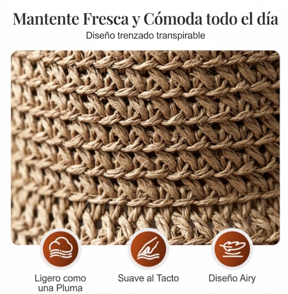 Sombrero de paja con lazo letro