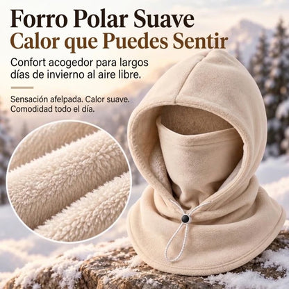 Gorro integrado de doble capa de forro polar