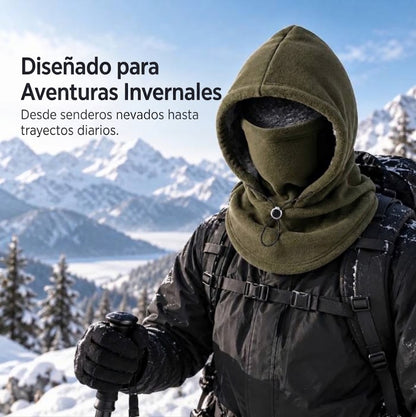 Gorro integrado de doble capa de forro polar